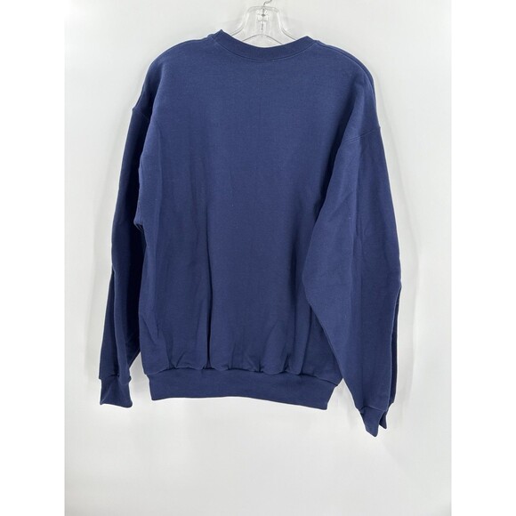 NW VINTAGE Hanes Sweater Adult LARGE Blue Relaxed Crew Neck Pullover Sweatshirt - Picture 8 of 12